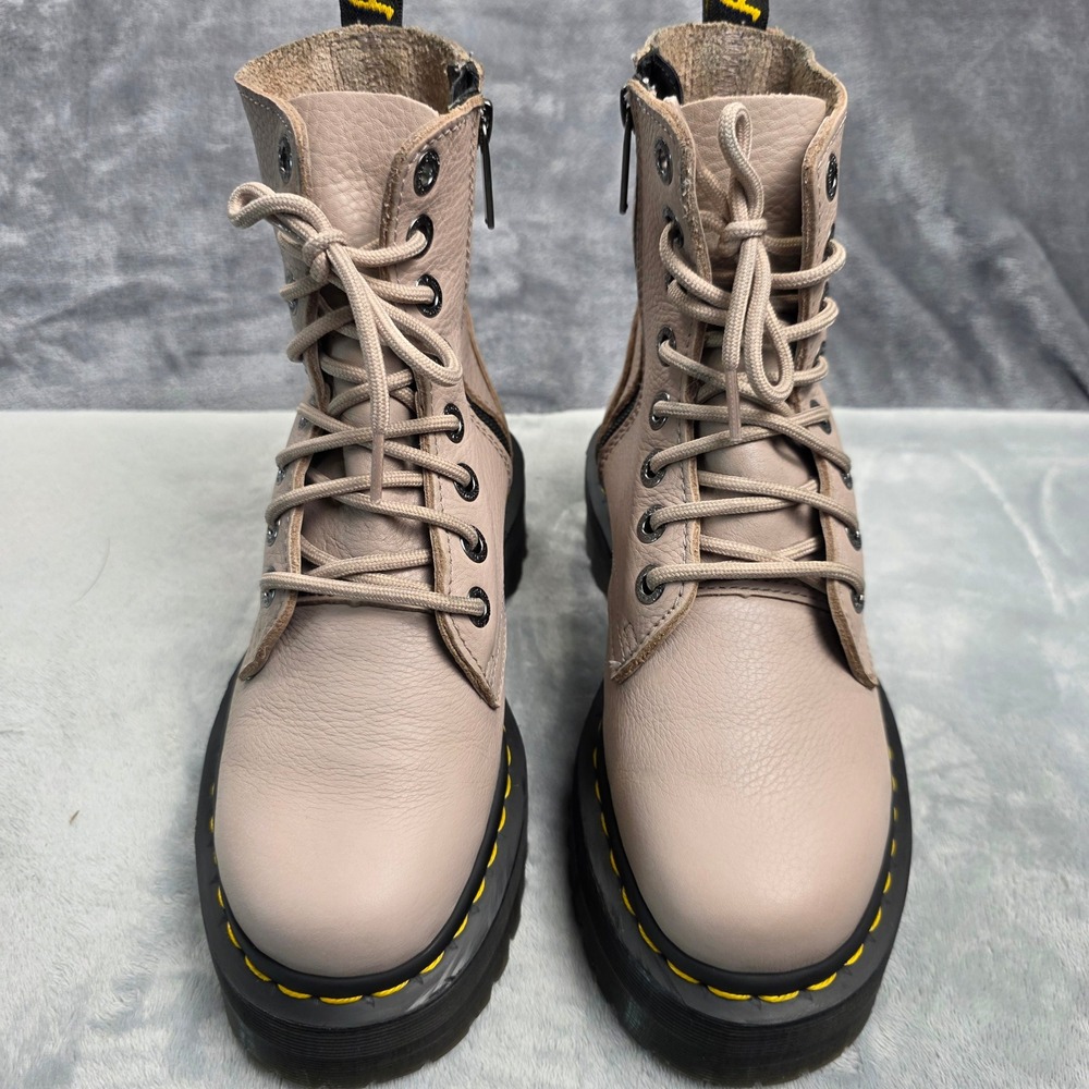 Dr. Martens Jadon III Boots Size 6 Pink Beige Womens Platform Leather Side Zip - Picture 3 of 7